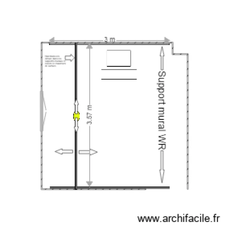 wall rail plan cot. Plan de 