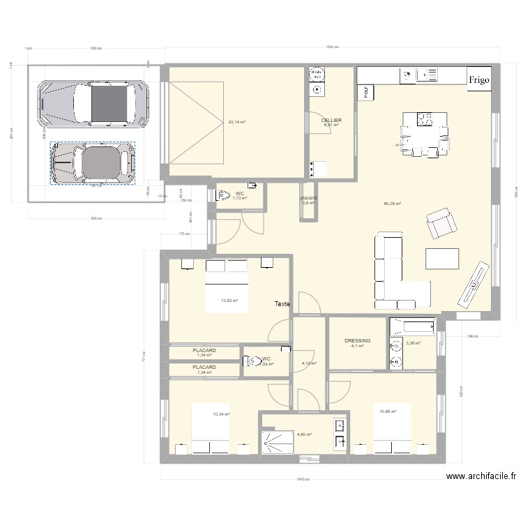 orleans 2. Plan de 15 pièces et 145 m2