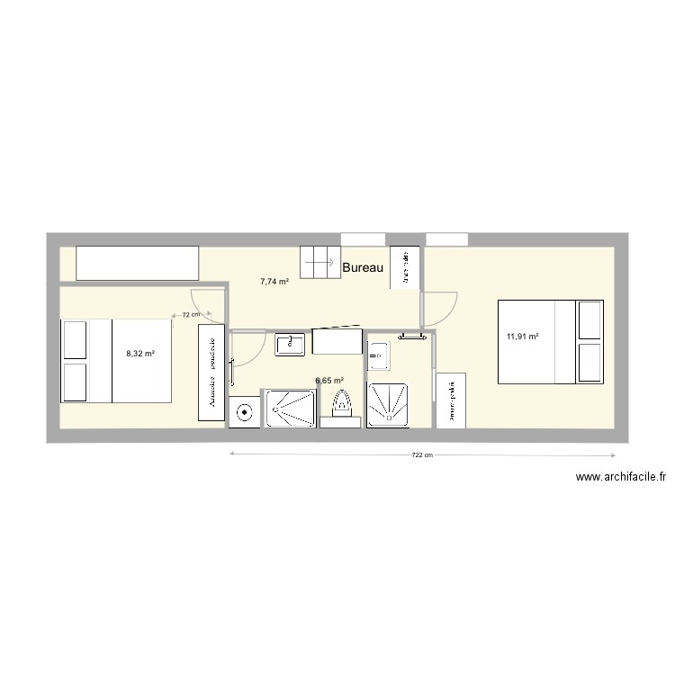 Meribel etage option. Plan de 0 pièce et 0 m2