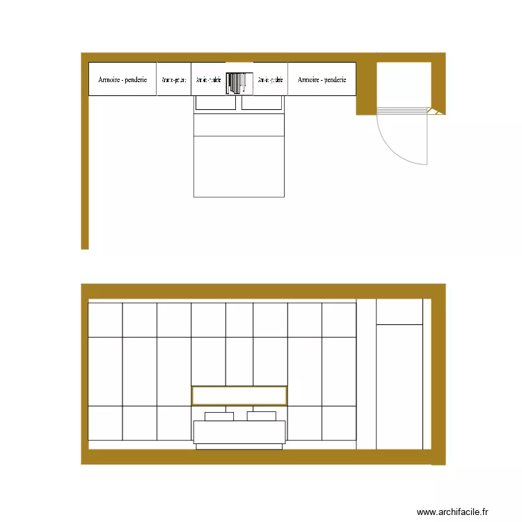 Chambre 2. Plan de 