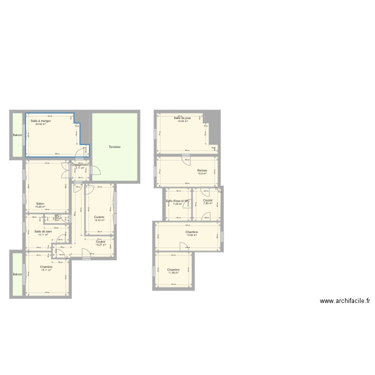 MARCHAL DUPLEX . Plan de 0 pièce et 0 m2