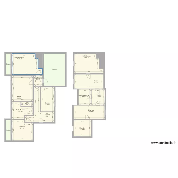 MARCHAL DUPLEX . Plan de 