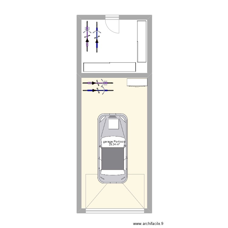 Garage Porticcio. Plan de 1 pièce et 29 m2