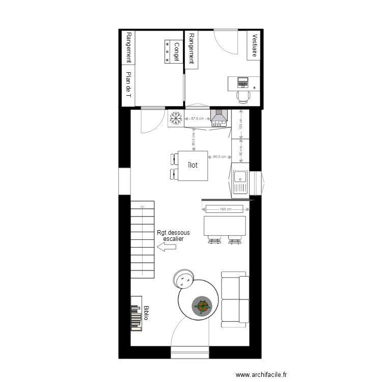 Amenagement solution 1. Plan de 0 pièce et 0 m2