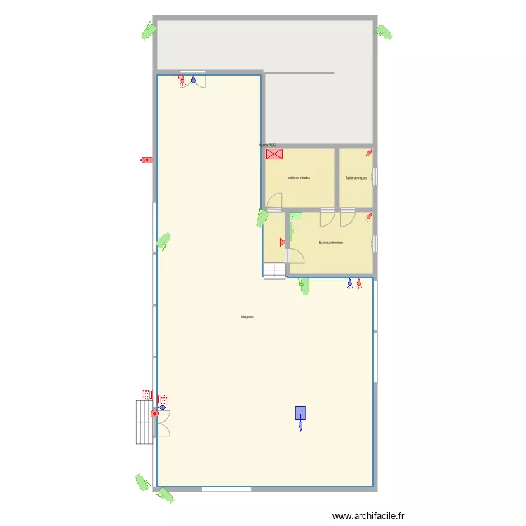Jardin Faciles Haut Alarme Vid&eacute;o G&eacute;nerateur. Plan de 