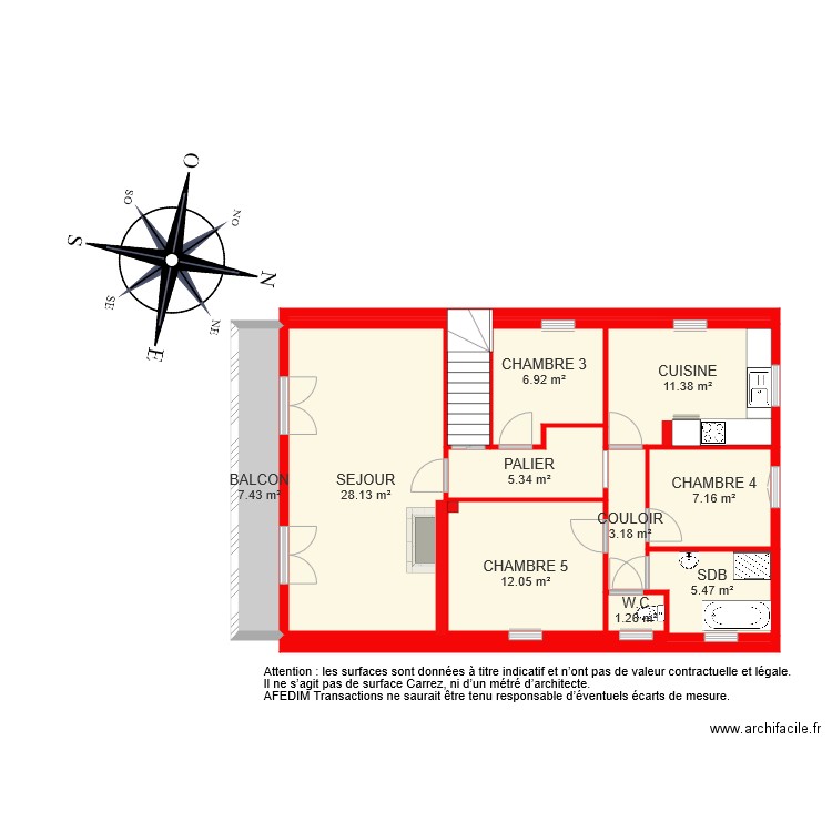 BI 4981 ETAGE. Plan de 0 pièce et 0 m2