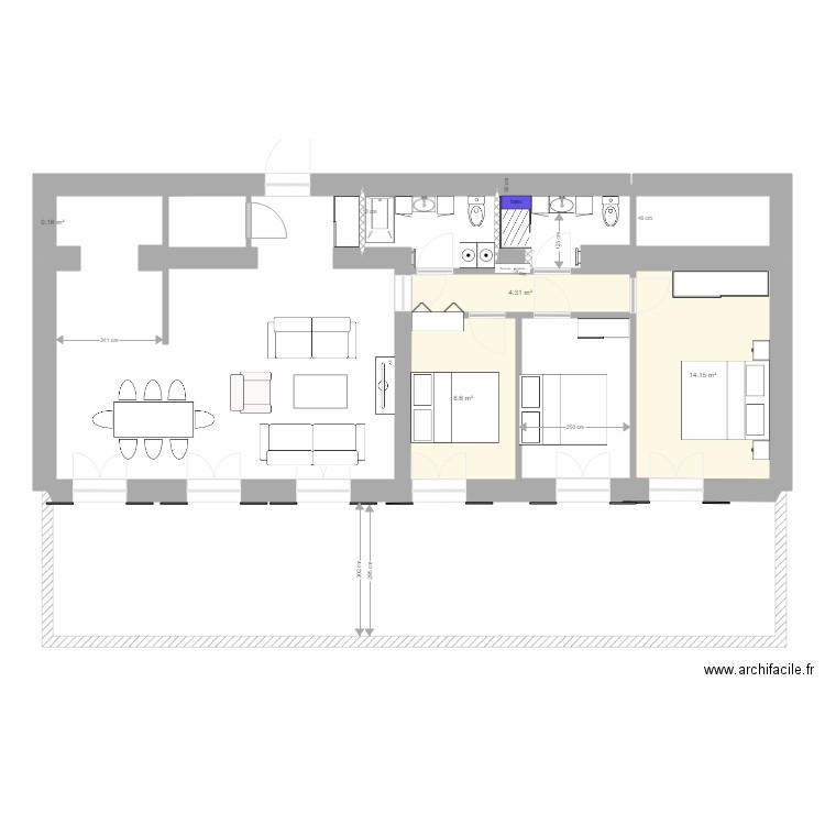 DEAUVILLE7. Plan de 0 pièce et 0 m2