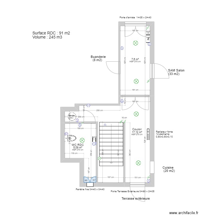 couloir. Plan de 0 pièce et 0 m2
