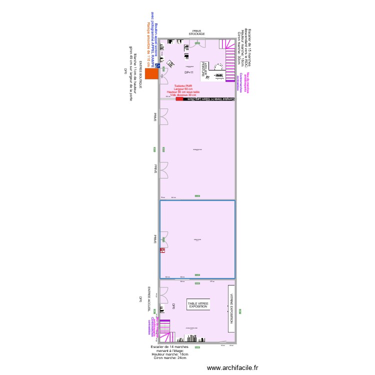 RDC CBG MIGNOT APRES TRAVAUX. Plan de 0 pièce et 0 m2