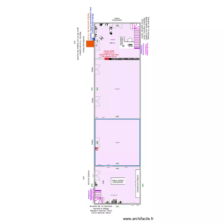 RDC CBG MIGNOT APRES TRAVAUX. Plan de RDC CBG MIGNOT APRES TRAVAUX. Plan de