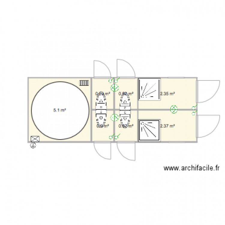 SANITAIRE VESTIAIRE 2 STE GTPS. Plan de 0 pièce et 0 m2