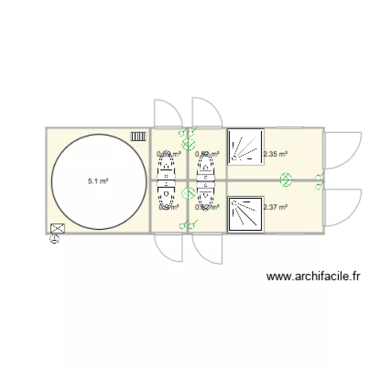 SANITAIRE VESTIAIRE 2 STE GTPS. Plan de 