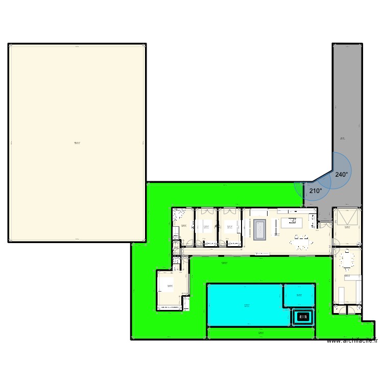 ginestas. Plan de 19 pièces et 929 m2