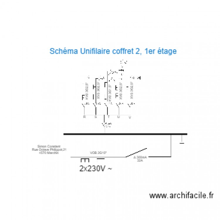 unifilaire 1er. Plan de 0 pièce et 0 m2