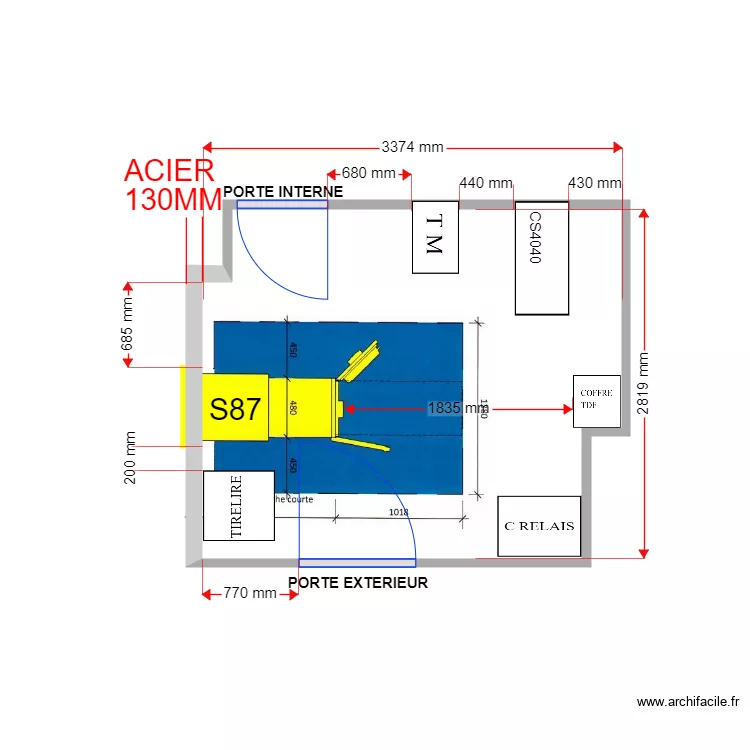 PLAN DE MASSE PROJET ST ANDRE S87. Plan de 