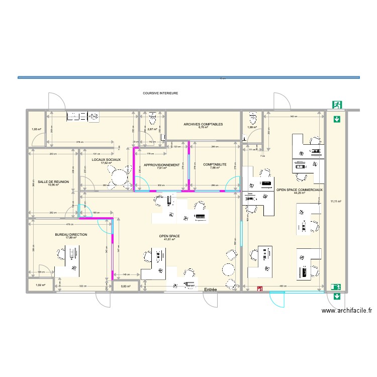 Extension Bureaux Aprocab Projet. Plan de 0 pièce et 0 m2