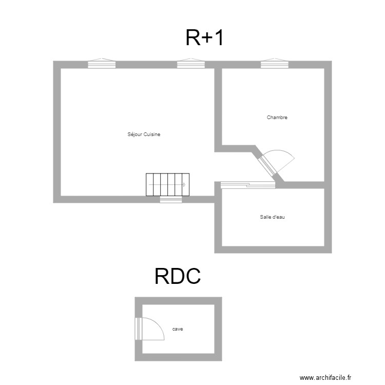 350600998. Plan de 4 pièces et 52 m2