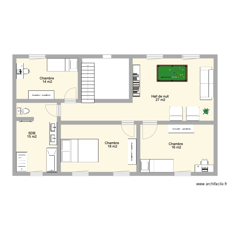 Etage. Plan de 0 pièce et 0 m2