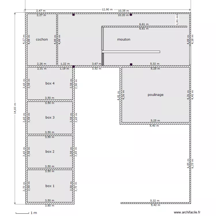 ecurie. Plan de ecurie. Plan de