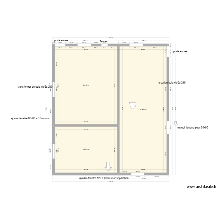 papy travaux. Plan de 0 pièce et 0 m2