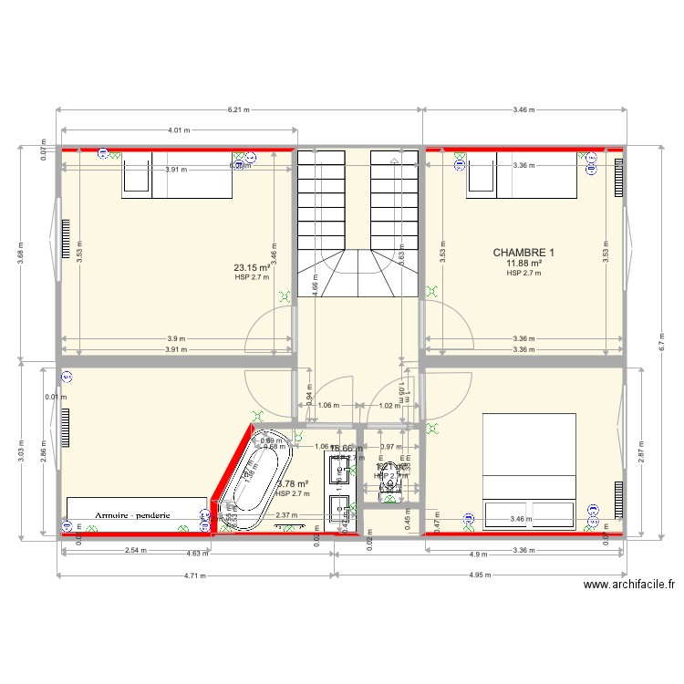 VERDUN 1er etage VERSION 1. Plan de 0 pièce et 0 m2