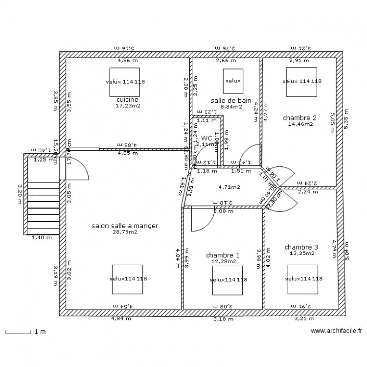 plan appartement 84 m2
