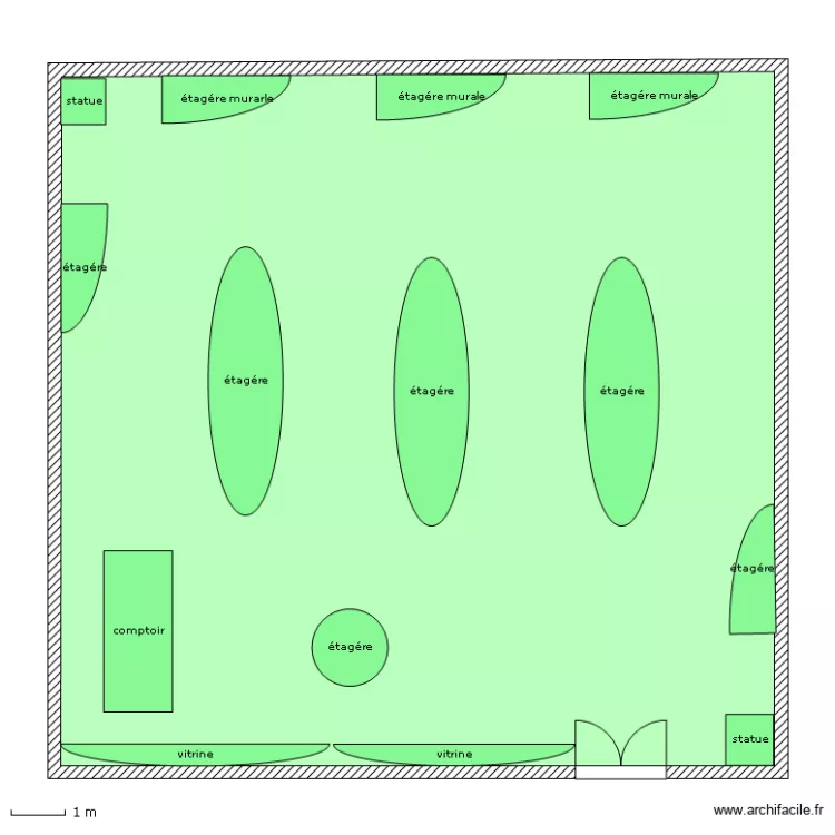 surface commercial. Plan de surface commercial. Plan de