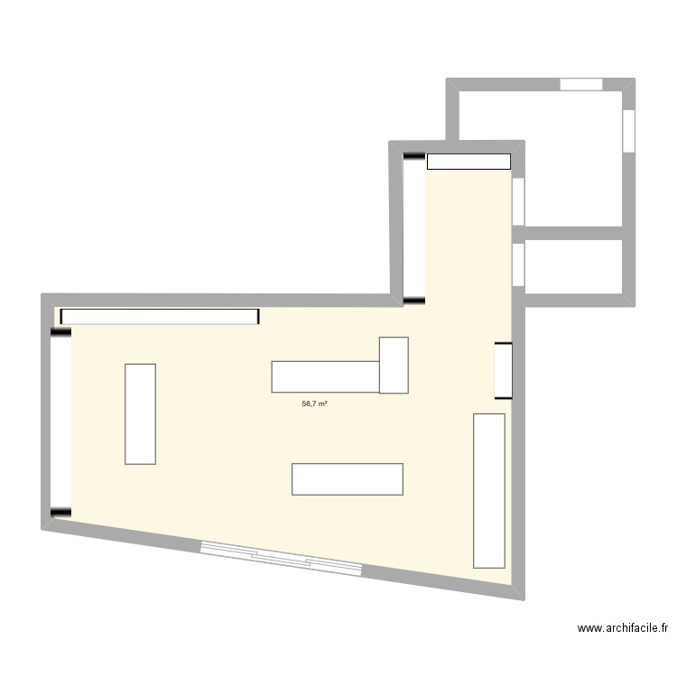 extension. Plan de 0 pièce et 0 m2