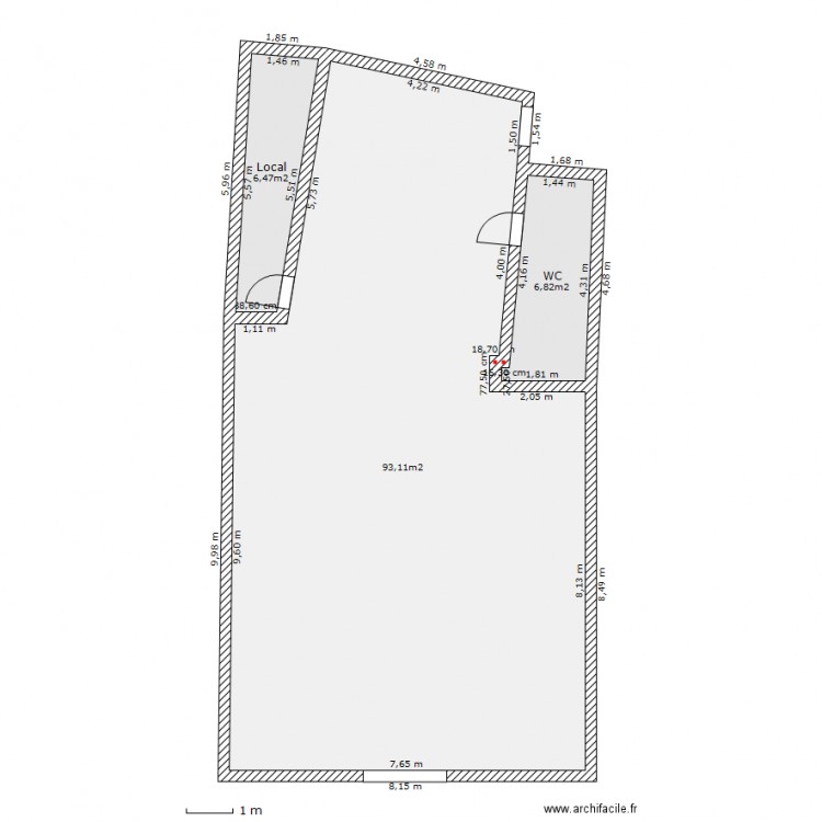 Salle des fêtes place Caire. Plan de 0 pièce et 0 m2