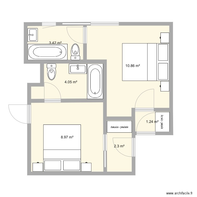 12 14. Plan de 0 pièce et 0 m2