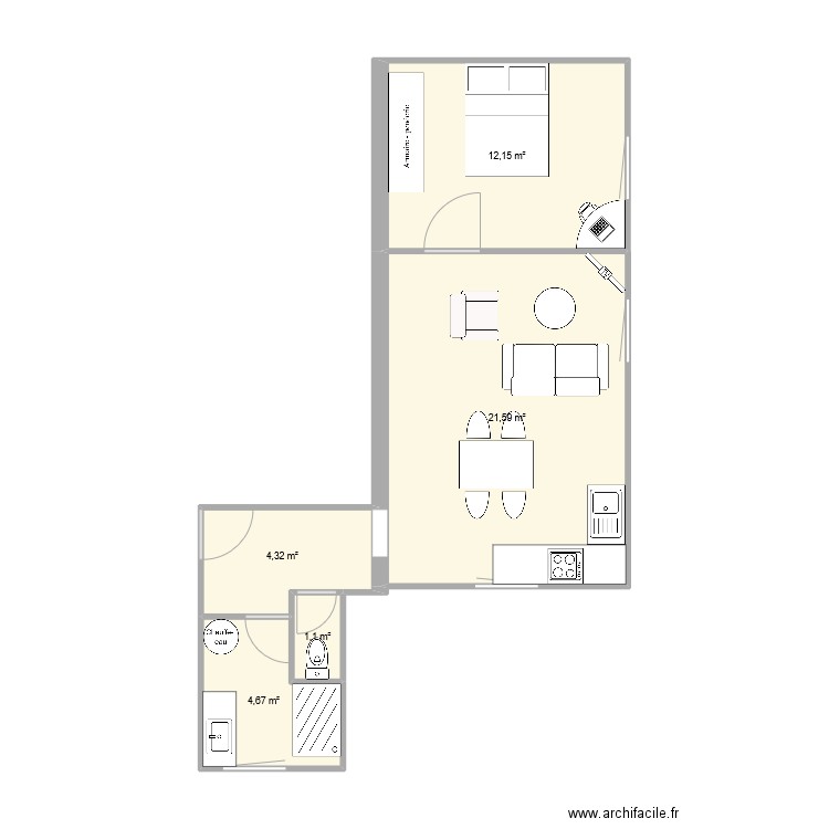 Appart 3. Plan de 0 pièce et 0 m2