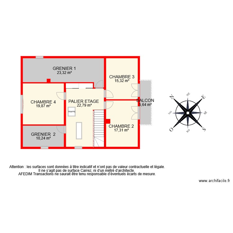 BI 7444 ETAGE. Plan de 0 pièce et 0 m2