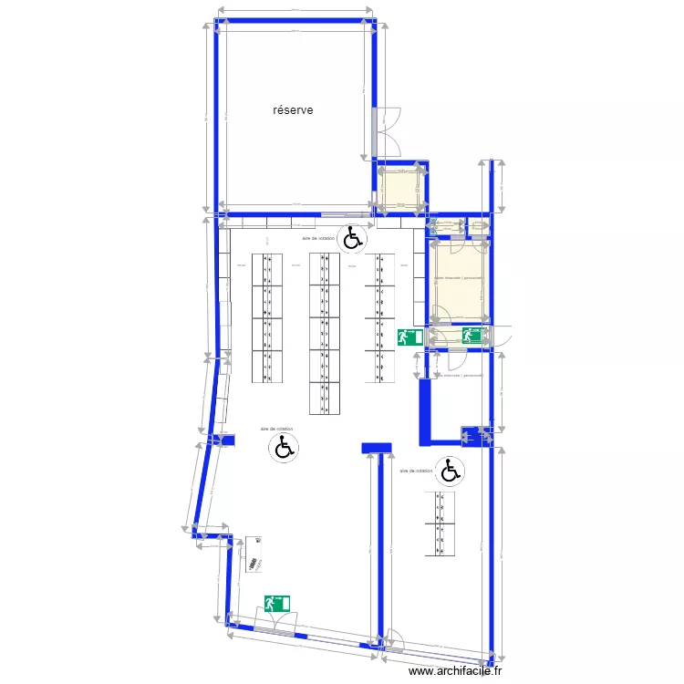 magasin apres travaux PMR. Plan de 