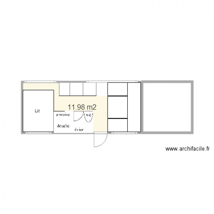 camion. Plan de 0 pièce et 0 m2
