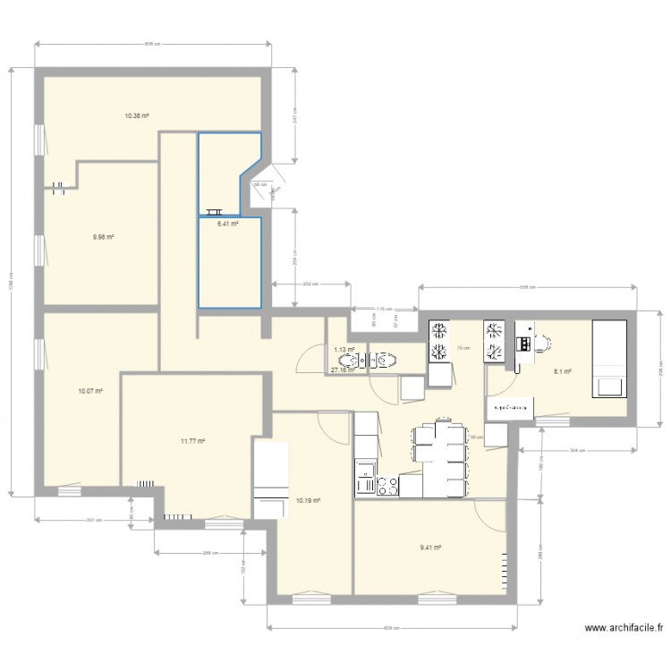 7 Chambres V6. Plan de 0 pièce et 0 m2