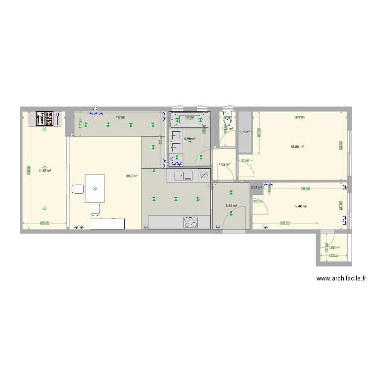 VLF prises et faux p. Plan de 0 pièce et 0 m2