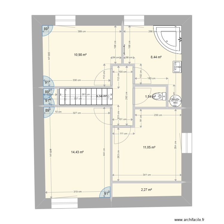 Aménagement nu M1 Etage. Plan de 0 pièce et 0 m2