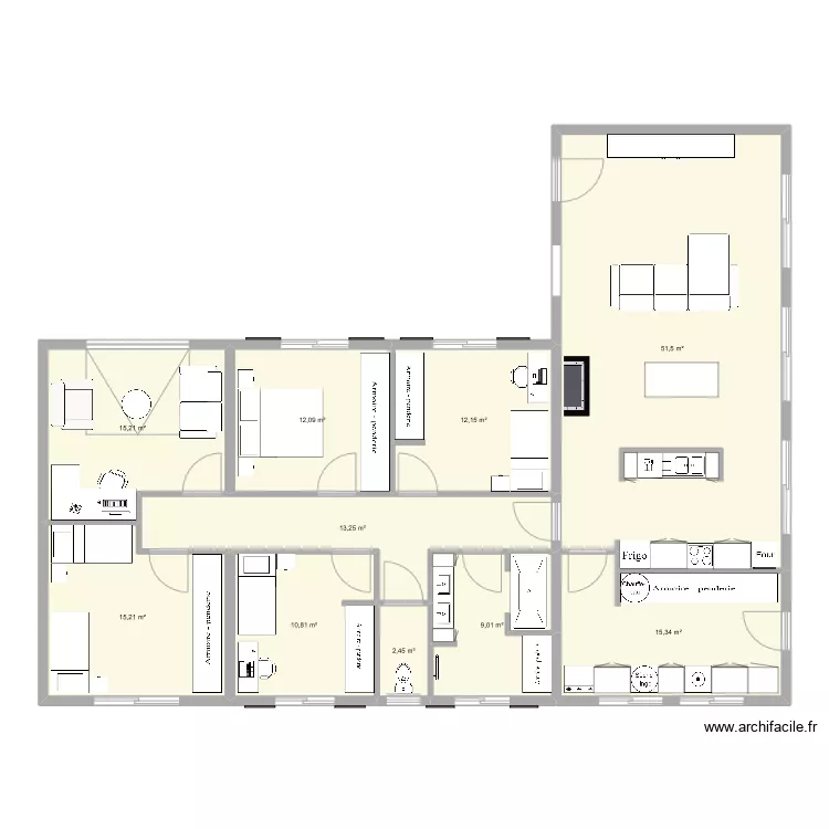 Maison 3. Plan de 