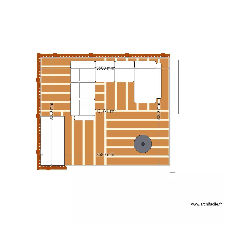 Salon extérieur couvert. Plan de Salon extérieur couvert. Plan de