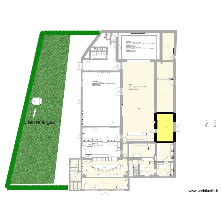 cercle194685. Plan de 19 pièces et 320 m2