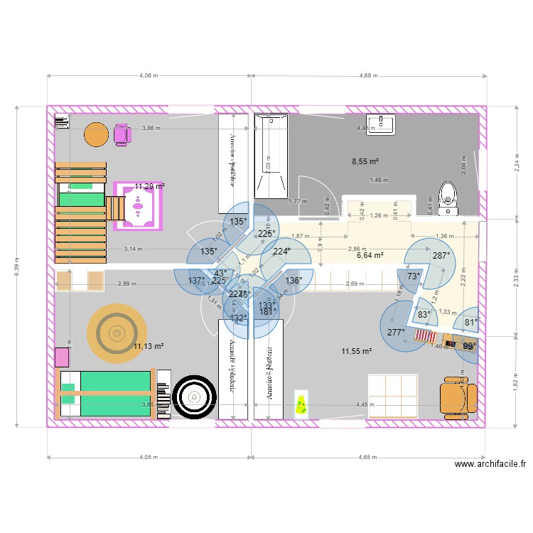 MAISON BEAUFORT 1ER SEUL. Plan de 5 pièces et 49 m2