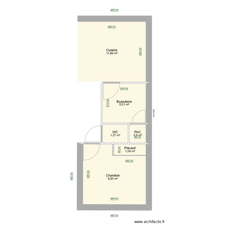 MODULE 1c. Plan de 6 pièces et 30 m2