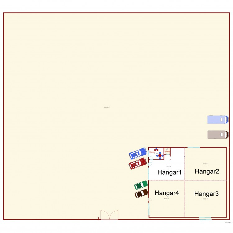 espace loue1. Plan de 7 pièces et -580 m2