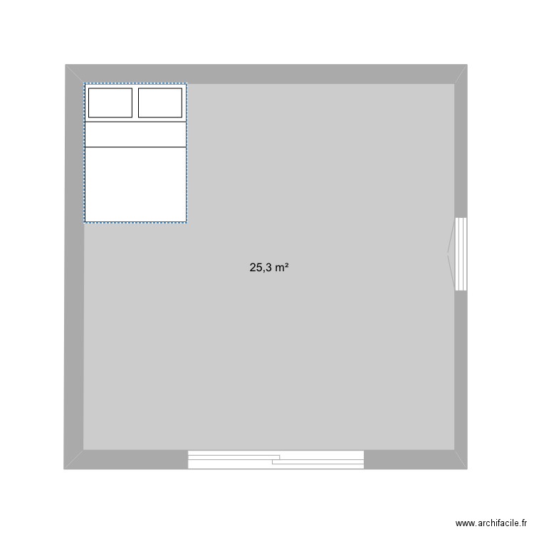 Plan1. Plan de 1 pièce et 25 m2
