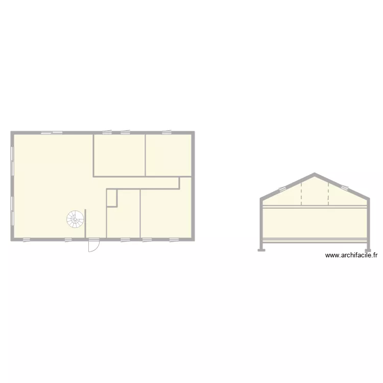 Fa&ccedil;ade Sud. Plan de 