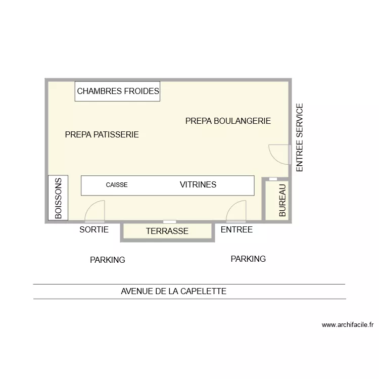 BOULANGERIE BISTROT MARSEILLE. Plan de BOULANGERIE BISTROT MARSEILLE. Plan de