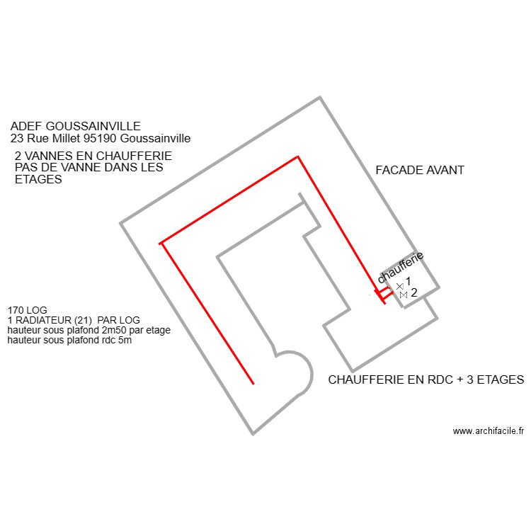 ADEF GOUSSAINVILLE MILLET . Plan de 0 pièce et 0 m2