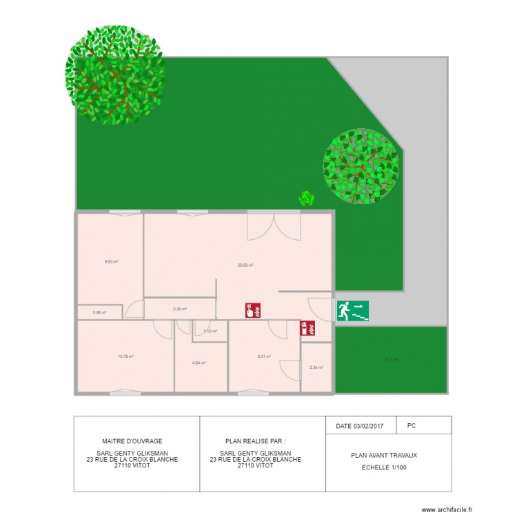 petite maison. Plan de 0 pièce et 0 m2