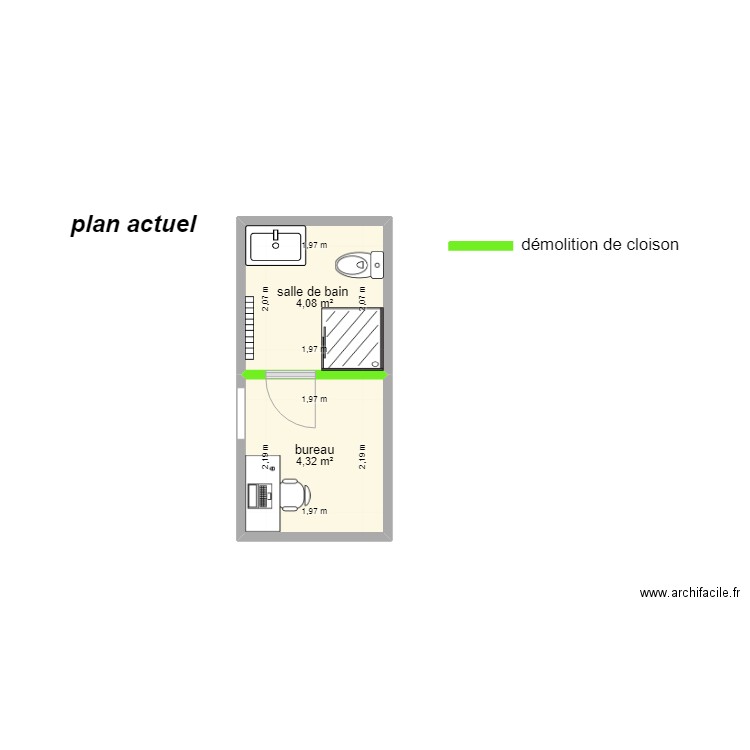 plan actuel servadio. Plan de 0 pièce et 0 m2