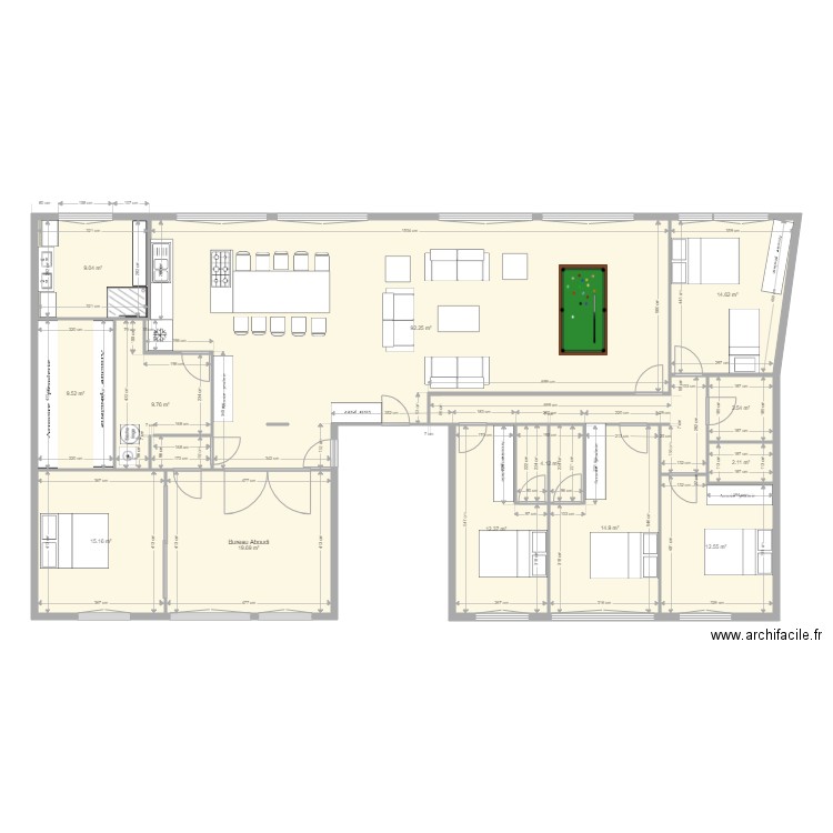 plan avec cote v15. Plan de 0 pièce et 0 m2